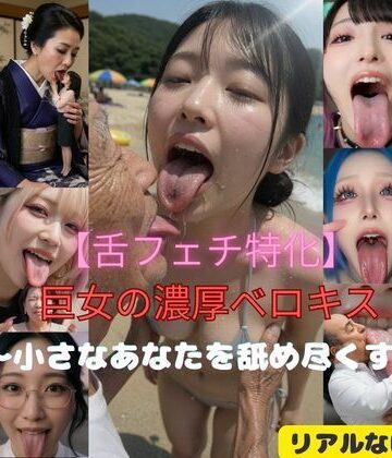 【同人ネタバレ】【舌フェチ特化】巨女の濃厚ベロキス〜小さなあなたを舐め尽くす〜