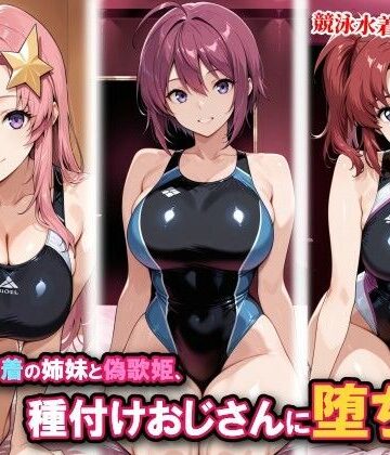 【同人ネタバレ】競泳水着の姉妹と偽歌姫、種付けおじさんに堕ちる