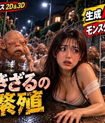 【同人ネタバレ】【生成AI動画】『なきざるの繫殖』エロティック・ホラーシリーズ2